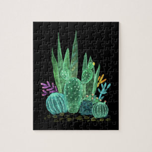 Waterverf, cactus legpuzzel