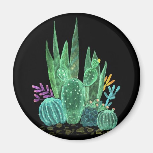 Waterverf, cactus magneet (Voorkant)