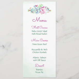 Waterverf cactus menu