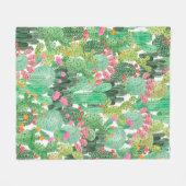 Waterverf cactus naadloos patroon fleece deken (Voorkant (Horizontaal))