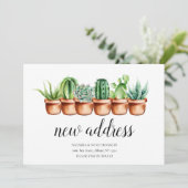 Waterverf Cactus - Nieuw thuisadres We hebben verp (Staand voorkant)