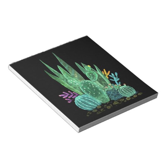 Waterverf, cactus notitieblok (Schuin)