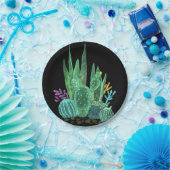 Waterverf, cactus papieren bordje (Feest)