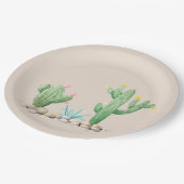 Waterverf Cactus Papieren Bordje (Gekanteld)