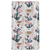 Waterverf Cactus Patroon Klein Cadeauzakje (Achterkant)