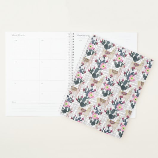 Waterverf Cactus Patroon Planner (Display)