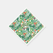 Waterverf Cactus Patroon Servet (Hoek)