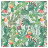 Waterverf Cactus Patroon Stof (Close Up)