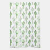 Waterverf Cactus Patroon Theedoek (Verticaal)