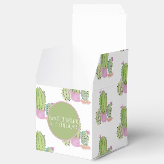 Waterverf Cactus Pattern Birthday Party Hartelijk  Bedankdoosjes (Geopend)