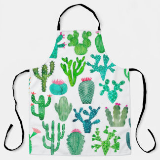 Waterverf cactus plant set, cacti flower illustra schort