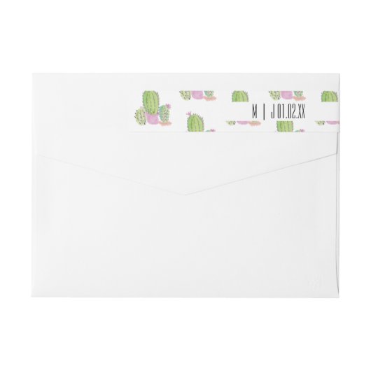 Waterverf Cactus Planten Greenery Wedding Logo (Achterkant)