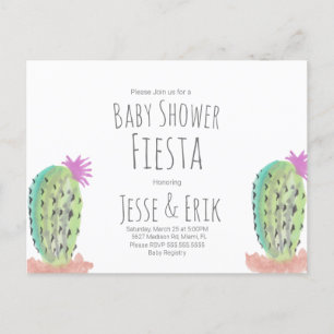 Waterverf Cactus Planten Handgeschilderde Baby Sho Briefkaart