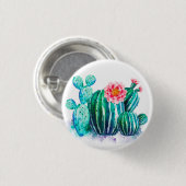 waterverf Cactus Ronde Button 3,2 Cm (Voorkant /achterkant)