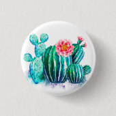 waterverf Cactus Ronde Button 3,2 Cm (Voorkant)