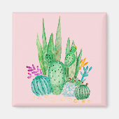 Waterverf , cactus , sacharose , groot magneet (Voorkant)