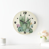 Waterverf , cactus , sacharose grote klok (Huis)