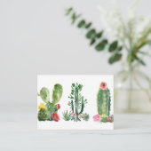 Waterverf Cactus schilderen Visitekaartje (Staand voorkant)