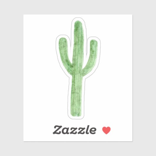 Waterverf Cactus Sticker (Vel)