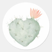 Waterverf Cactus Sticker | Cactus Baby shower (Voorkant)