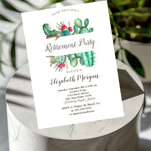 Waterverf Cactus Stippen Pensioen Kaart