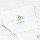 Waterverf Cactus Succulent Custom Dank u Ronde Sticker (Envelop)