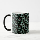 Waterverf Cactus & Succulent Desert Pattern Black Magische Mok (Links)