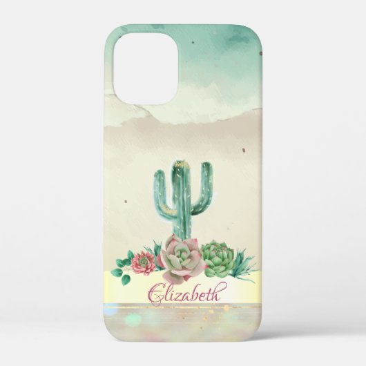 Waterverf Cactus, Succulent Paint Splash Case-Mate iPhone Case (Achterkant)