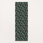 Waterverf Cactus Succulents Desert Pattern Black Yogamat (Voorkant)