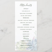 Waterverf Cactus Succulents Wedding Program Programma (Achterkant)