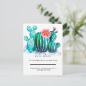 waterverf Cactus thuisbeweging Briefkaart (Staand voorkant)