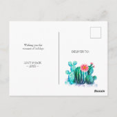 waterverf Cactus thuisbeweging Briefkaart (Achterkant)