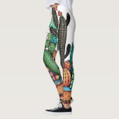 Waterverf cactus tuin in potten leggings (Links)
