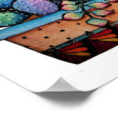 Waterverf cactus tuin in potten poster (Hoek)