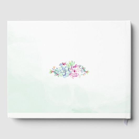 Waterverf Cactus vetplanten Lights Vrijgezellenfee Gastenboek (Achterkant)