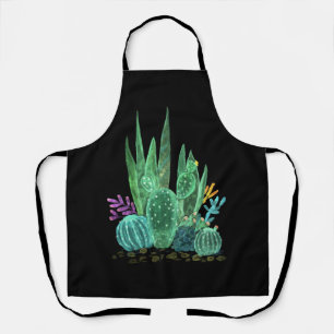 Waterverf, cactus werpen kussen schort