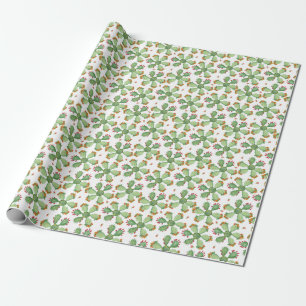 Waterverf Cactussen: Tropisch tuinpatroon. Cadeaupapier