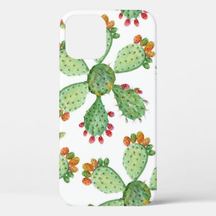 Waterverf Cactussen: Tropisch tuinpatroon. iPhone 12 Hoesje