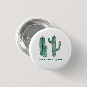 Waterverf Cactussen vormen Ronde Button 3,2 Cm