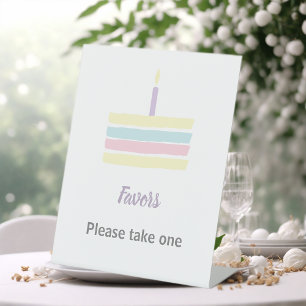 Waterverf cake (25 dagen) reclamebord met voetstuk