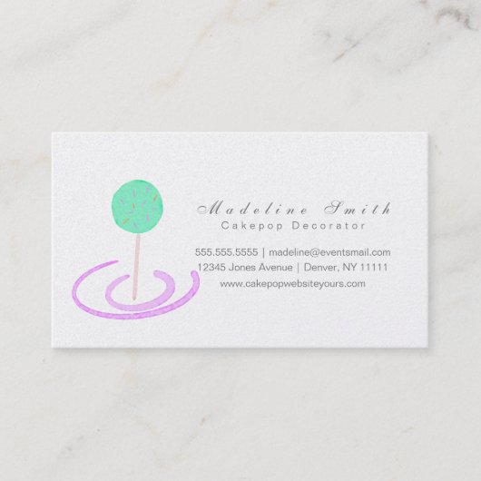 Waterverf Cake poppen Koekjeskoekje Decorator Visitekaartje (Voorkant)