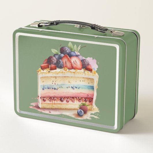 Waterverf Cake Slice Delight (Achterkant)