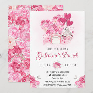 Waterverf Cakes en Cadeaus Galentine's Brunch Kaart