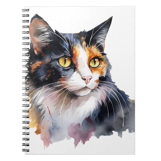  WATERVERF CALICO CAT NOTITIEBOEK (Voorkant)