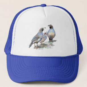 Waterverf California Quail Bird Wildlife Natuur Trucker Pet