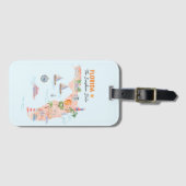 Waterverf California State Art Kaart Bagagelabel (Voorkant (horizontaal))