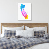 Waterverf Californië Canvas Afdruk (Insitu (Slaapkamer))