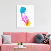 Waterverf Californië Canvas Afdruk (Insitu (Woonkamer))