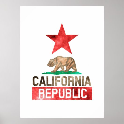 Waterverf Californië Poster (Voorkant)