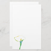 Waterverf Calla Briefpapier (Voorkant / Achterkant)
